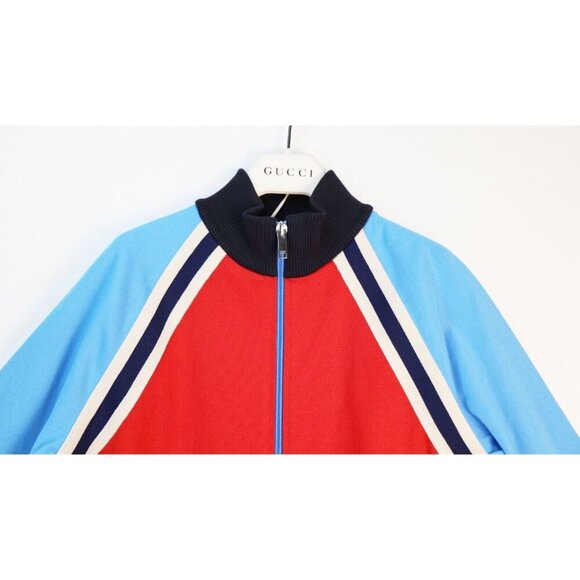NWT Gucci Kids color block bomber jacket in red Size 10 - Picture 5 of 9